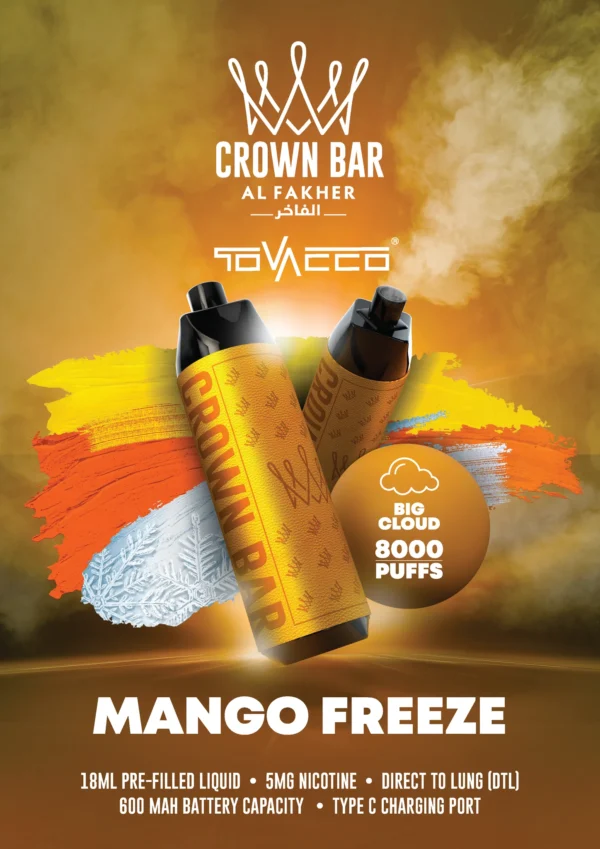 Al Fakher Vape Crown Bar Big Cloud 8000 Puffs 5% Никотиновый одноразовый вейп оптом - Европейский склад - HelpVape - 5