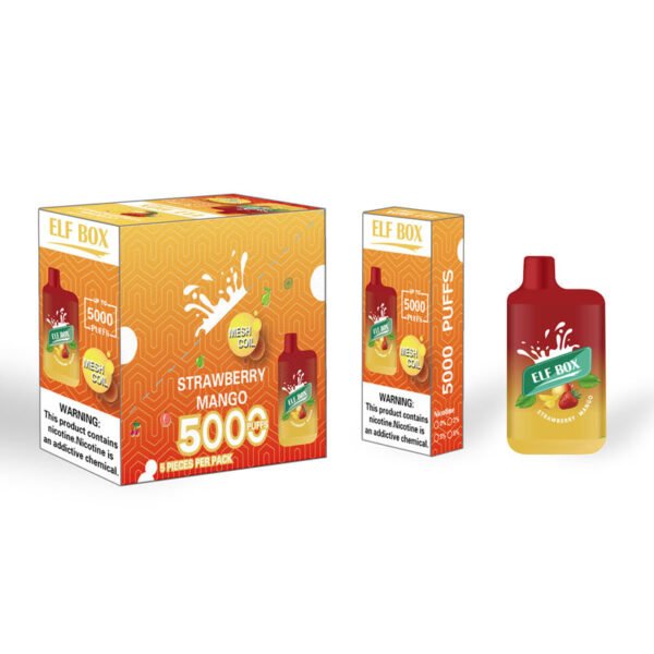 ELF BOX 5000 šluků 0% 2% 3% 5% Nikotinová jednorázová vapka Autentická E cigaretová pera Velkoobchod - HelpVape - 4