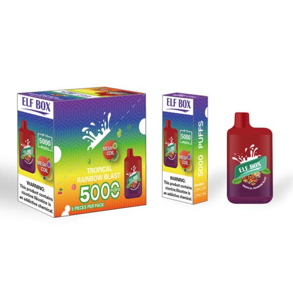 ELF BOX 5000 šluků 0% 2% 3% 5% Nikotinová jednorázová vapka Autentická E cigaretová pera Velkoobchod - HelpVape - 8