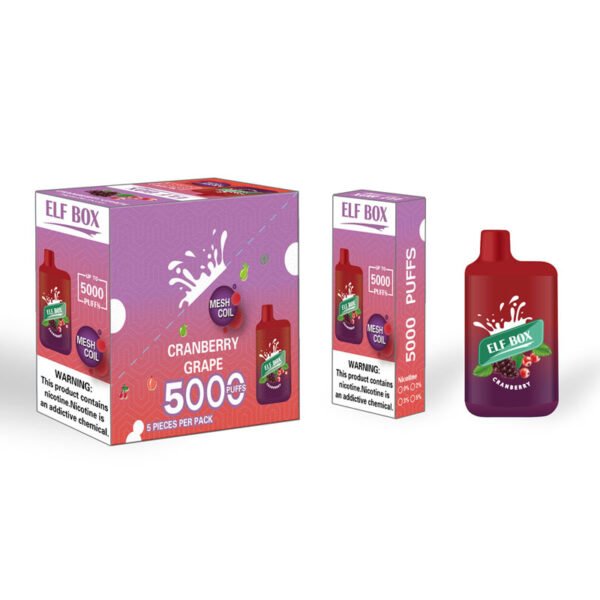 ELF BOX 5000 šluků 0% 2% 3% 5% Nikotinová jednorázová vape Autentická E cigaretová pera Velkoobchod - HelpVape - 14