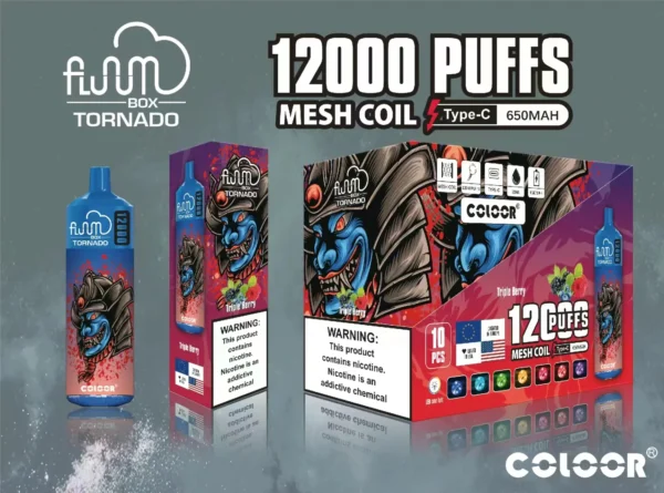 FLUUM BOX 12000 Puffs 0% 2% 3% 5% Nicotina Recarregável Vape Pen Pods E-Cigarro Atacado - HelpVape - 9