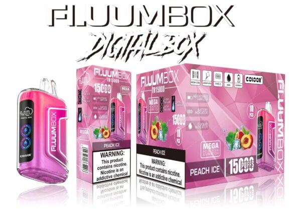 FluuM Digital Box TN 15000 šluky 0% 2% 3% 5% Nikotinová dobíjecí jednorázová vape pera Pody s e-cigaretami velkoobchod – HelpVape – 3
