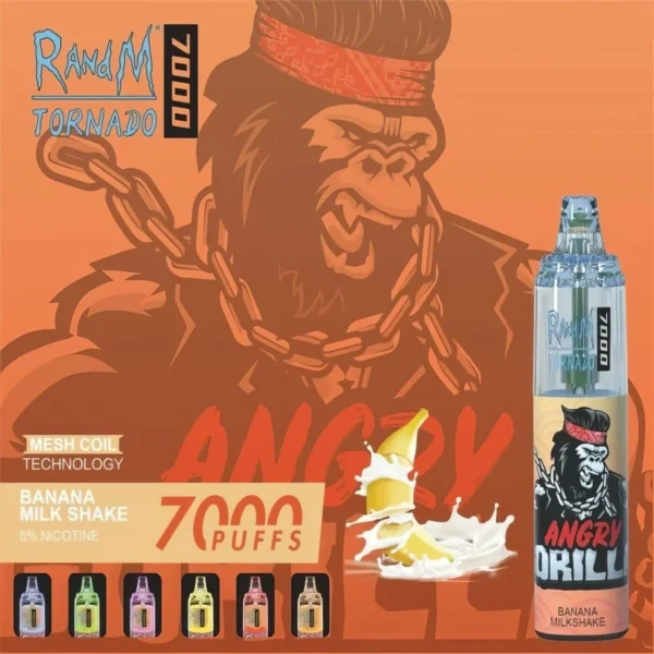 RandM Tornado 7000 Puffs 0% 2% 3% 5% Nikotinový jednorázový vape velkoobchod – HelpVape – 7