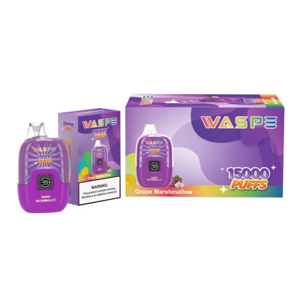 Цифровая коробка WASPE 15000 PUFFS 0% 2% 3% 5% Никотиновый одноразовый вейп оптом - HelpVape - 10