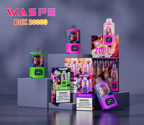 WASPE 20000 PUFFS Dual Mesh Box 0% 2% 3% 5% Nicotine Wegwerp Vape Groothandel - HelpVape - 1