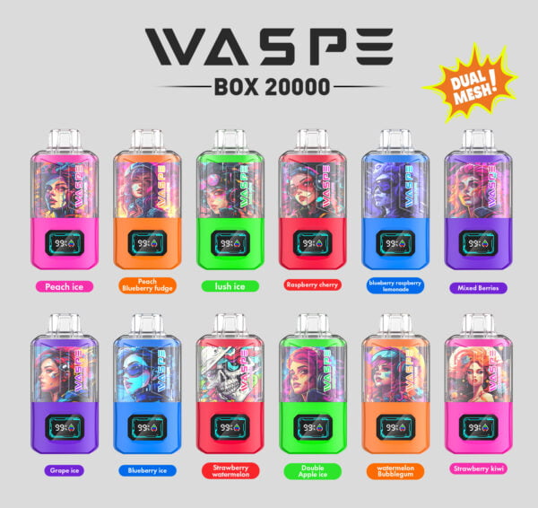WASPE 20000 PUFFS Dual Mesh Box 0% 2% 3% 5% Nicotine Wegwerp Vape Groothandel - HelpVape - 2