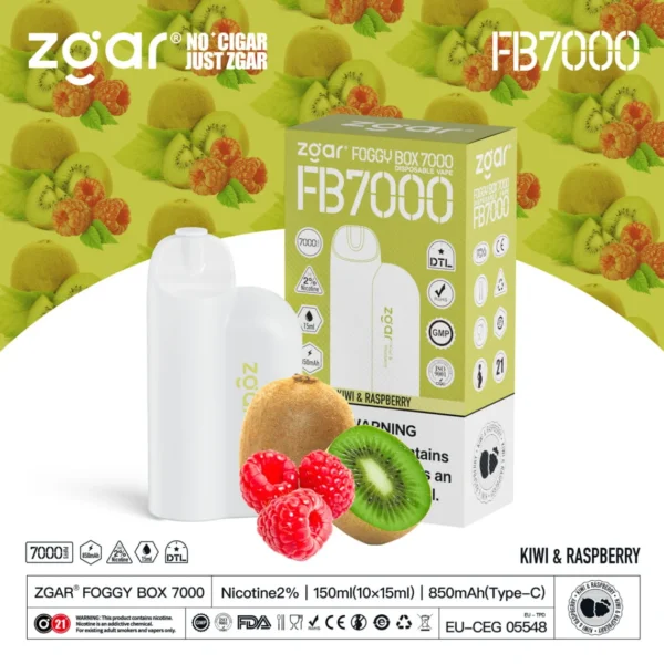 ZGAR FOGGY BOX 7000 Puffs 2% Nikotin Újratölthető Eldobható Vape Nagyker - HelpVape - 17