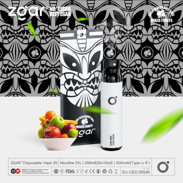 ZGAR ZG25 3000 Puffs 5% Nicotine Rechargeable Disposable Pod Wholesale - HelpVape - 7