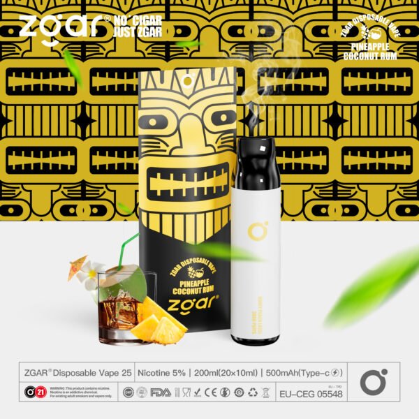 ZGAR ZG25 3000 Puffs 5% Nicotine Rechargeable Disposable Pod Wholesale - HelpVape - 5