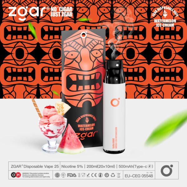 ZGAR ZG25 3000 Puffs 5% Nicotine Rechargeable Disposable Pod Wholesale - HelpVape - 2