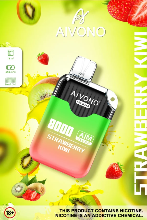 AIVONO AIM CLEAR 8000 Puffs 0% 2% 5% Перезаряжаемые одноразовые ручки для электронных сигарет с низким содержанием никотина, оптовая покупка оптом - HelpVape - 5