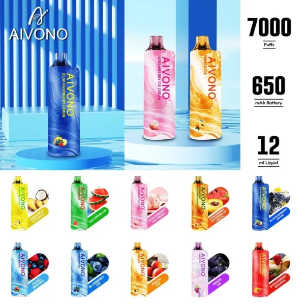 AIVONO AIM GUN 7000 Puffs 0% 2% 3% 5% Перезаряжаемые одноразовые ручки для электронных сигарет с низким содержанием никотина. Купить оптом - HelpVape - 1