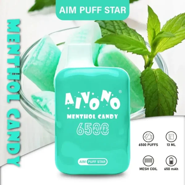 AIVONO AIM PUFFSTAR 6500 Puffs 0% 2% 5% Low Nicotine Rechargeable Disposable Vapes Pen Bulk Buy Wholesale - HelpVape - 3