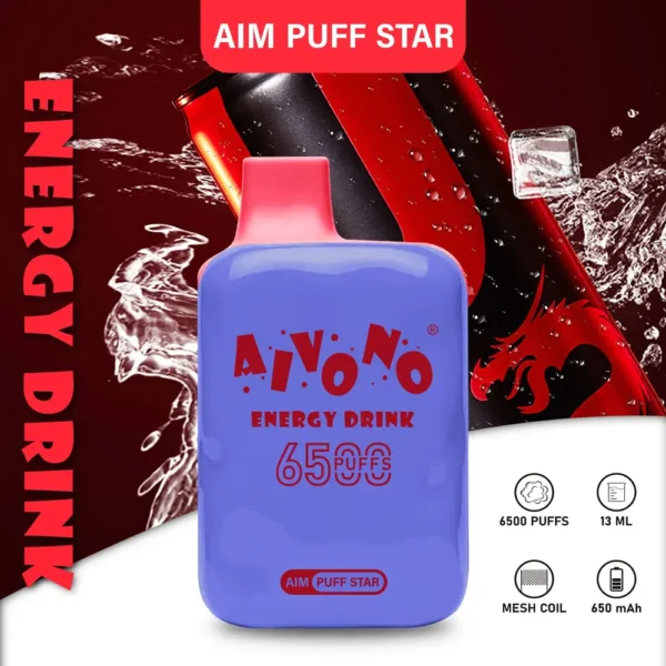 AIVONO AIM PUFFSTAR 6500 Puffs 0% 2% 5% Low Nicotine Rechargeable Disposable Vapes Pen Bulk Buy Wholesale - HelpVape - 4