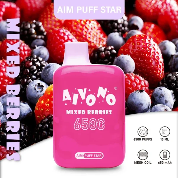 AIVONO AIM PUFFSTAR 6500 Puffs 0% 2% 5% Low Nicotine Rechargeable Disposable Vapes Pen Bulk Buy Wholesale - HelpVape - 8