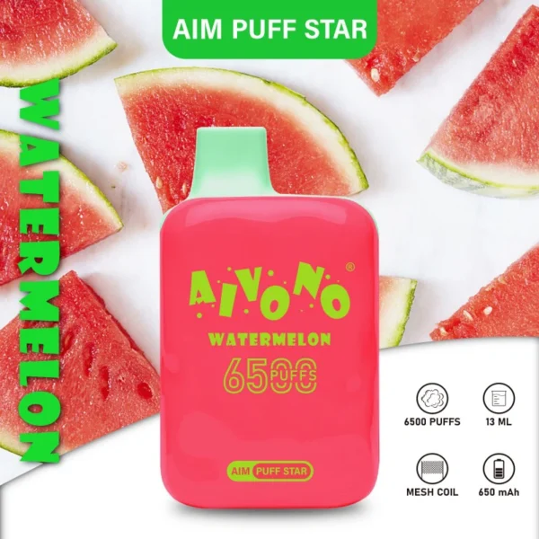 AIVONO AIM PUFFSTAR 6500 Puffs 0% 2% 5% Low Nicotine Rechargeable Disposable Vapes Pen Bulk Buy Wholesale - HelpVape - 9