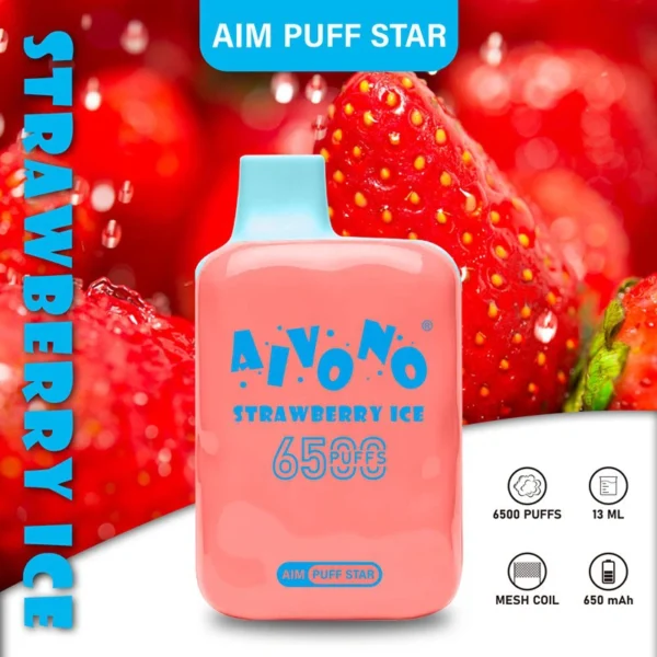 AIVONO AIM PUFFSTAR 6500 Puffs 0% 2% 5% Low Nicotine Rechargeable Disposable Vapes Pen Bulk Buy Wholesale - HelpVape - 10