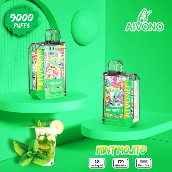 AIVONO AIM XXL 9000 Puffs 0% 2% 3% 5% Перезаряжаемые одноразовые ручки для электронных сигарет с низким содержанием никотина. Купить оптом - HelpVape - 5