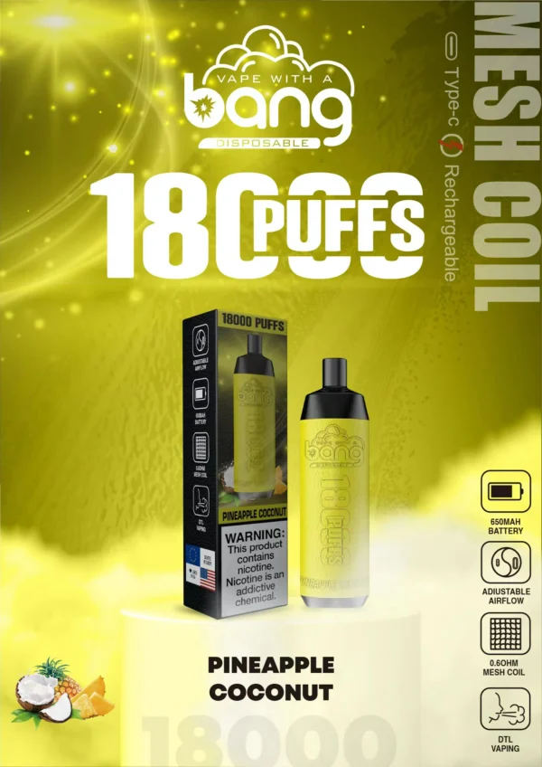 Bang Crown Bar 18000 Puffs 0% 2% 3% 5% Penna per vaporizzatori usa e getta ricaricabile a basso contenuto di nicotina all'ingrosso Acquista all'ingrosso - HelpVape - 9