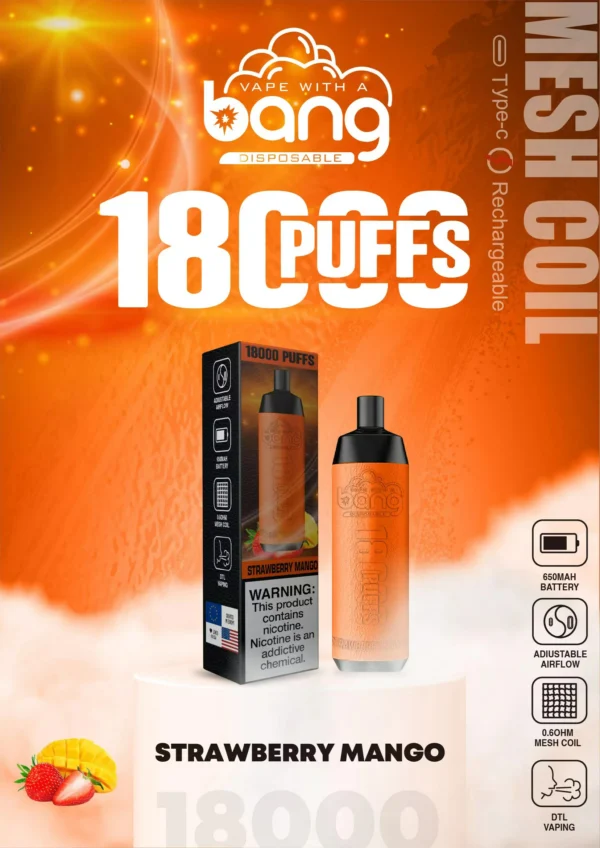 Bang Crown Bar 18000 Puffs 0% 2% 3% 5% Penna per vaporizzatori usa e getta ricaricabile a basso contenuto di nicotina all'ingrosso Acquista all'ingrosso - HelpVape - 8