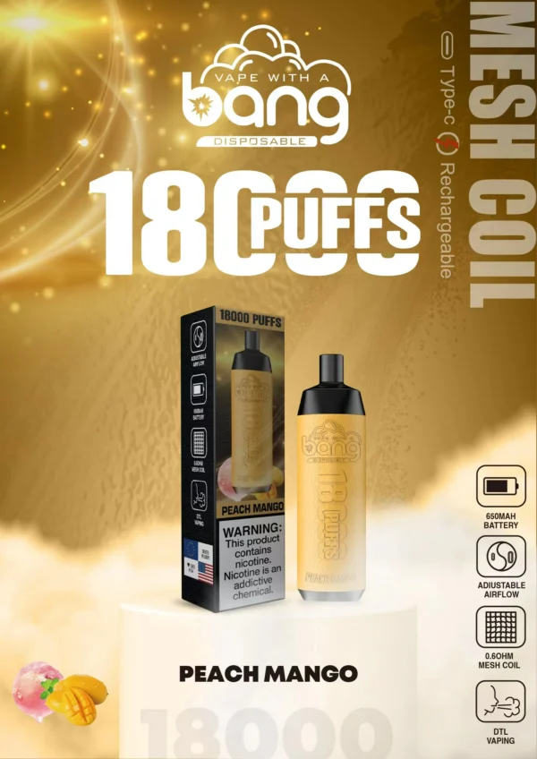 Bang Crown Bar 18000 Puffs 0% 2% 3% 5% Penna per vaporizzatori usa e getta ricaricabile a basso contenuto di nicotina all'ingrosso Acquista all'ingrosso - HelpVape - 6