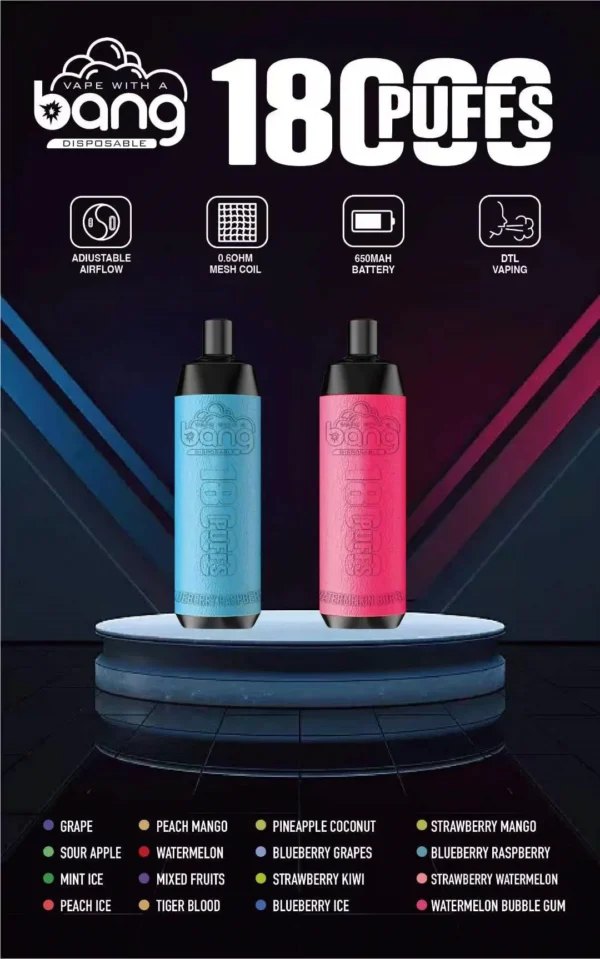 Bang Crown Bar 18000 Puffs 0% 2% 3% 5% Penna per vaporizzatori usa e getta ricaricabile a basso contenuto di nicotina all'ingrosso Acquista all'ingrosso - HelpVape - 1