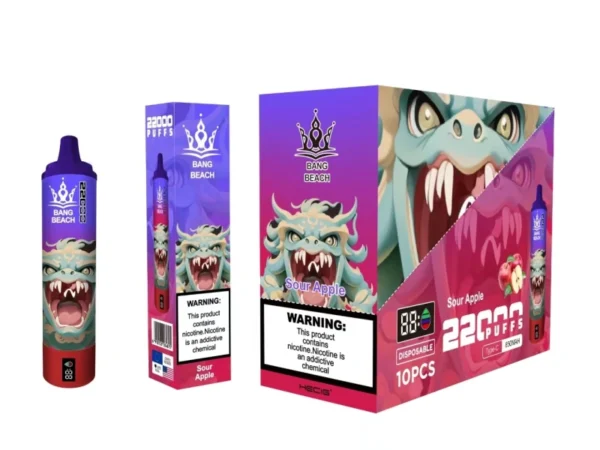 Bang Beach 22000 Puffs 0% 2% 3% 5% Alacsony nikotintartalmú újratölthető tömeges vásárlás Eldobható Vape Pen nagykereskedés - HelpVape - 4