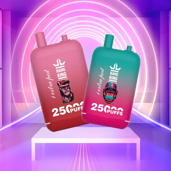 Bang King 25000 Puffs Dual Pods 0% 2% 3% 5% Перезаряжаемые одноразовые ручки для электронных сигарет с низким содержанием никотина. Купить оптом - HelpVape - 1