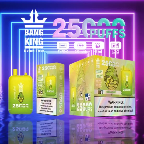 Bang King 25000 Puffs Dual Pods 0% 2% 3% 5% Перезаряжаемые одноразовые ручки для электронных сигарет с низким содержанием никотина Купить оптом - HelpVape - 3