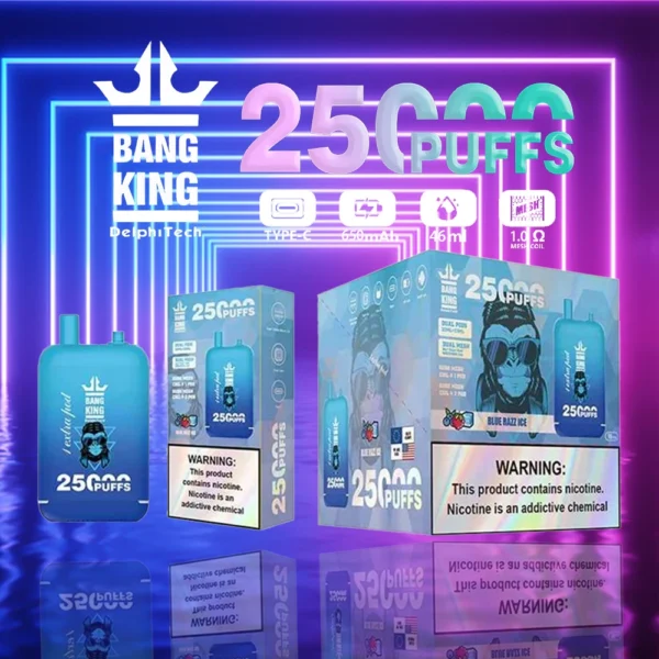 Bang King 25000 Puffs Dual Pods 0% 2% 3% 5% Перезаряжаемые одноразовые ручки для электронных сигарет с низким содержанием никотина Купить оптом - HelpVape - 4