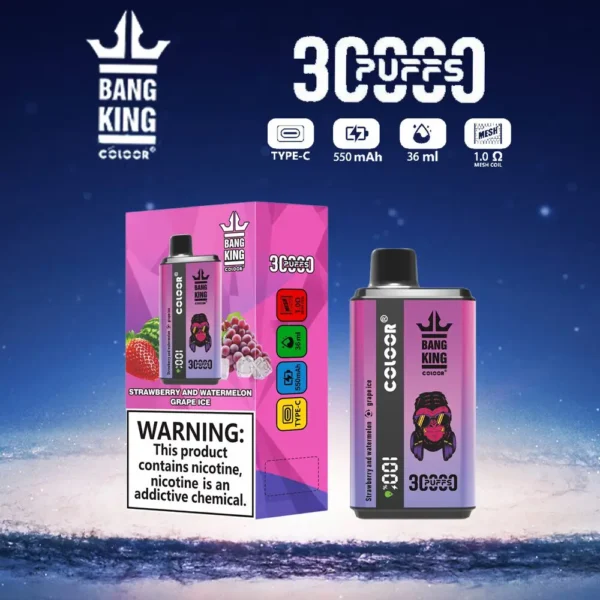 Bang King 30000 Puffs Double Flavor 0% 2% 3% 5% Low Nicotine Rechargeable Disposable Vapes Pen Bulk Buy Wholesale - HelpVape - 11