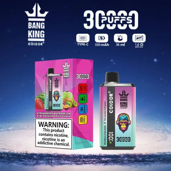 Bang King 30000 Puffs Double Flavor 0% 2% 3% 5% Low Nicotine Rechargeable Disposable Vapes Pen Bulk Buy Wholesale - HelpVape - 10