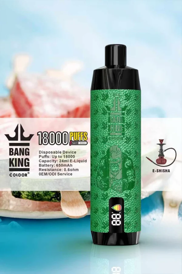 Bang King Crown Bar 18000 Puffs 0% 2% 3% 5% Alacsony nikotintartalmú újratölthető Vapes Pen Tömeges vásárlás Nagyker - HelpVape - 4