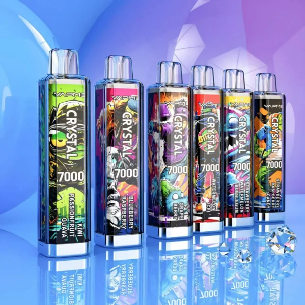 Vapme Crystal 7000 Puffs 2% 5% Nikotinové dobíjecí jednorázové vapes Hromadný nákup velkoobchod - HelpVape - 1