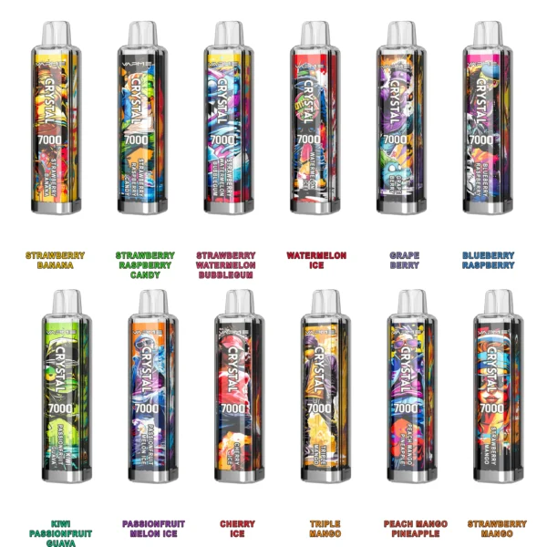 Vapme Crystal 7000 Puffs 2% 5% Nikotinové dobíjecí jednorázové vapes Hromadný nákup Velkoobchod - HelpVape - 10