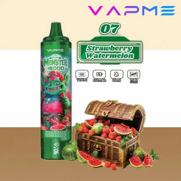 Vapme Monster 16000 Puffs 2% 5% Никотиновые перезаряжаемые одноразовые вейпы оптом купить оптом - HelpVape - 5
