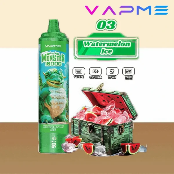 Vapme Monster 16000 Puffs 2% 5% Никотиновые перезаряжаемые одноразовые вейпы оптом купить оптом - HelpVape - 6