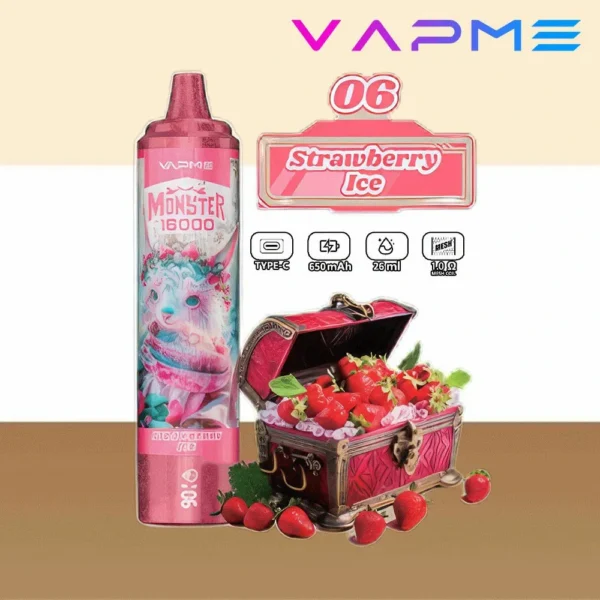 Vapme Monster 16000 Puffs 2% 5% Никотиновые перезаряжаемые одноразовые вейпы оптом купить оптом - HelpVape - 2