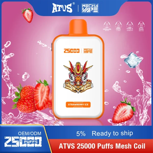 ATVS 25000 Puffs Dual Mesh 5% Stylo à vape jetable rechargeable à faible teneur en nicotine Acheter en gros - HelpVape - 14
