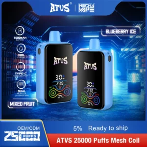 ATVS 25000 Puffs Dual Mesh 5% Stylo à vape jetable rechargeable à faible teneur en nicotine Acheter en gros - HelpVape - 17