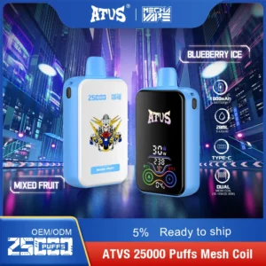 ATVS 25000 Puffs Dual Mesh 5% Stylo à vape jetable rechargeable à faible teneur en nicotine Acheter en gros - HelpVape - 16