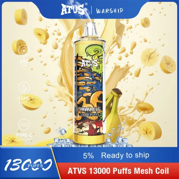 Atvs 13000 Puffs 5% Low Nicotine Rechargeable Disposable Vapes Pen Bulk Buy Wholesale - HelpVape - 3