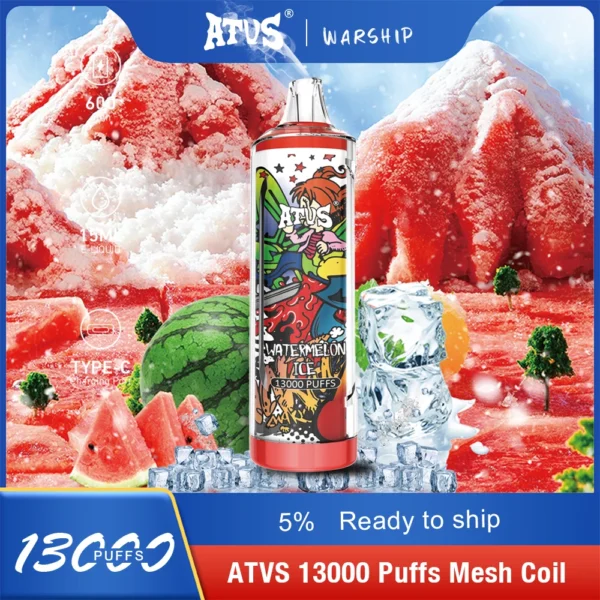 Atvs 13000 Puffs 5% Low Nicotine Rechargeable Disposable Vapes Pen Bulk Buy Wholesale - HelpVape - 9