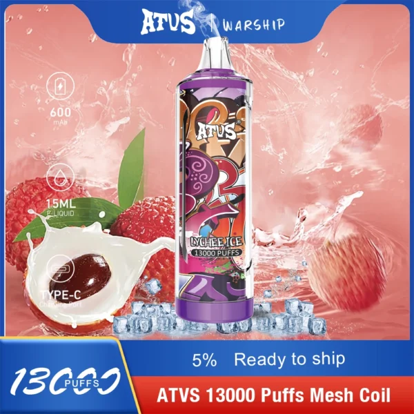 Atvs 13000 Puffs 5% Low Nicotine Rechargeable Disposable Vapes Pen Bulk Buy Wholesale - HelpVape - 6
