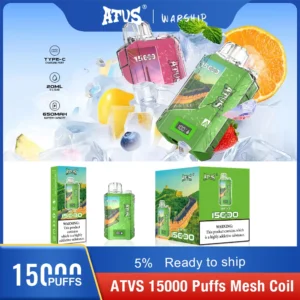 Atvs 15000 Puffs 5% Stylo à vape jetable rechargeable à faible teneur en nicotine Acheter en gros - HelpVape - 17
