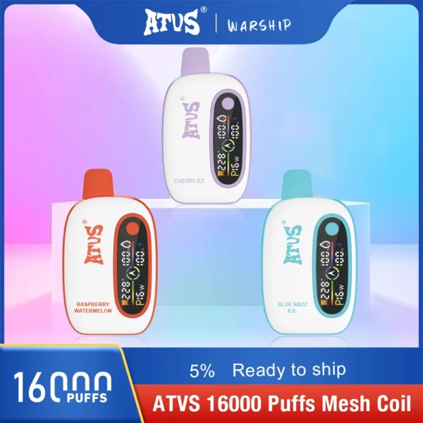 Atvs 16000 Puffs 2% 5% Stylo à vape jetable rechargeable à faible teneur en nicotine Acheter en gros - HelpVape - 1