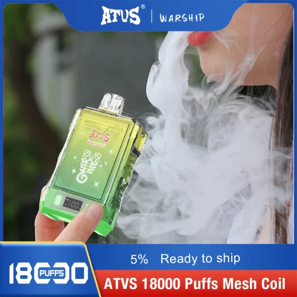 Atvs Warship 18000 Puffs 5% Stylo à vape jetable rechargeable à faible teneur en nicotine Acheter en gros - HelpVape - 3