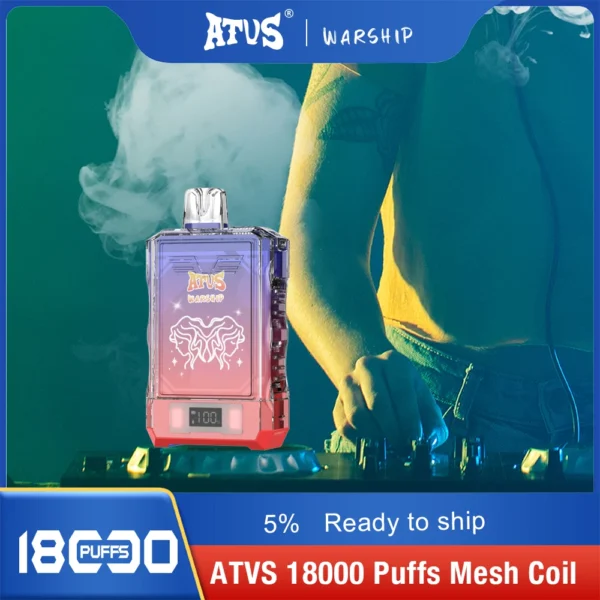 Atvs Warship 18000 Puffs 5% Stylo à vape jetable rechargeable à faible teneur en nicotine Acheter en gros - HelpVape - 2