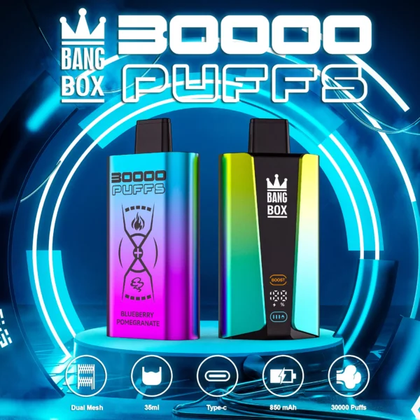 Bang Box 30000 Puffs Dual Mesh 0% 2% 3% 5% Low Nicotine Rechargeable Disposable Vapes Pen Bulk Buy Wholesale - HelpVape - 1
