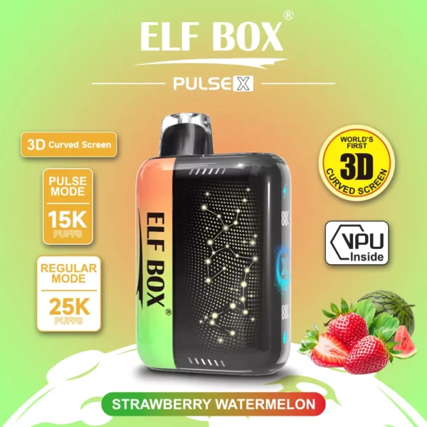 Elf Box Pulse X 25000 Puffs Dual Mesh 0% 2% 3% 5% Alacsony nikotintartalmú 3D ívelt LED képernyő Újratölthető Eldobható Vapes Pen Tömeges Vásárlás Nagyker - HelpVape - 5